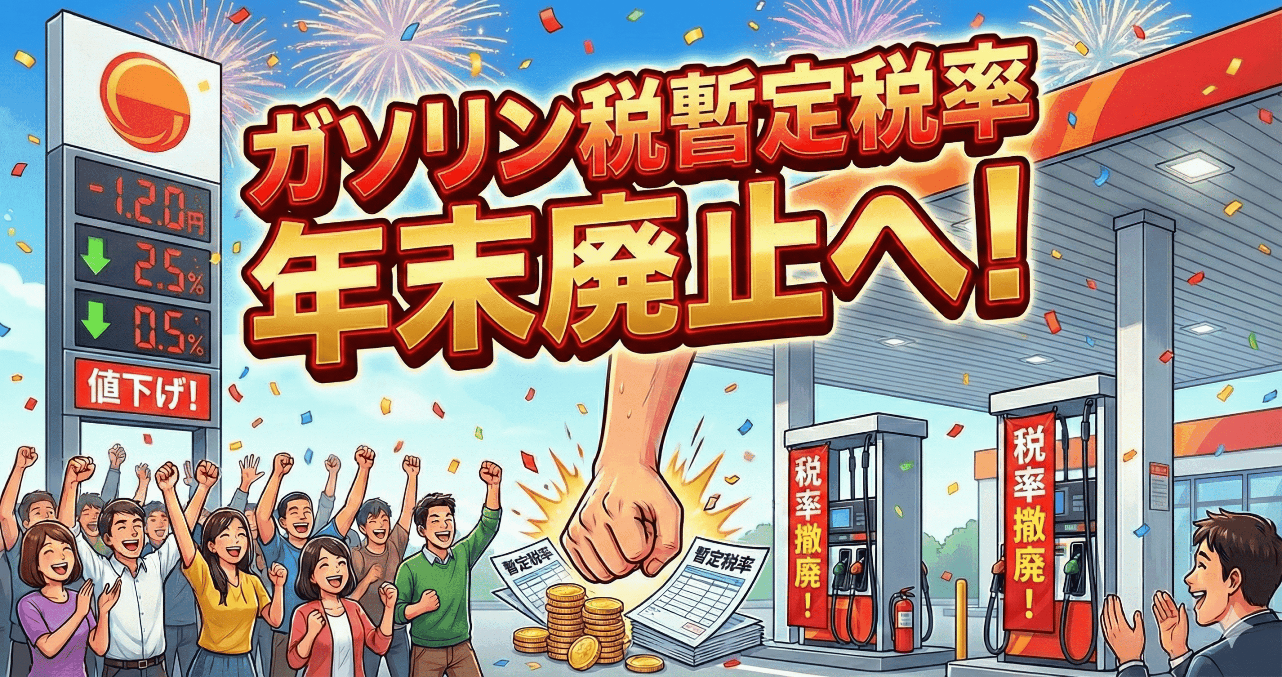 港区の税理士による解説:ガソリン税の暫定税率廃止と年末の税制改正について
